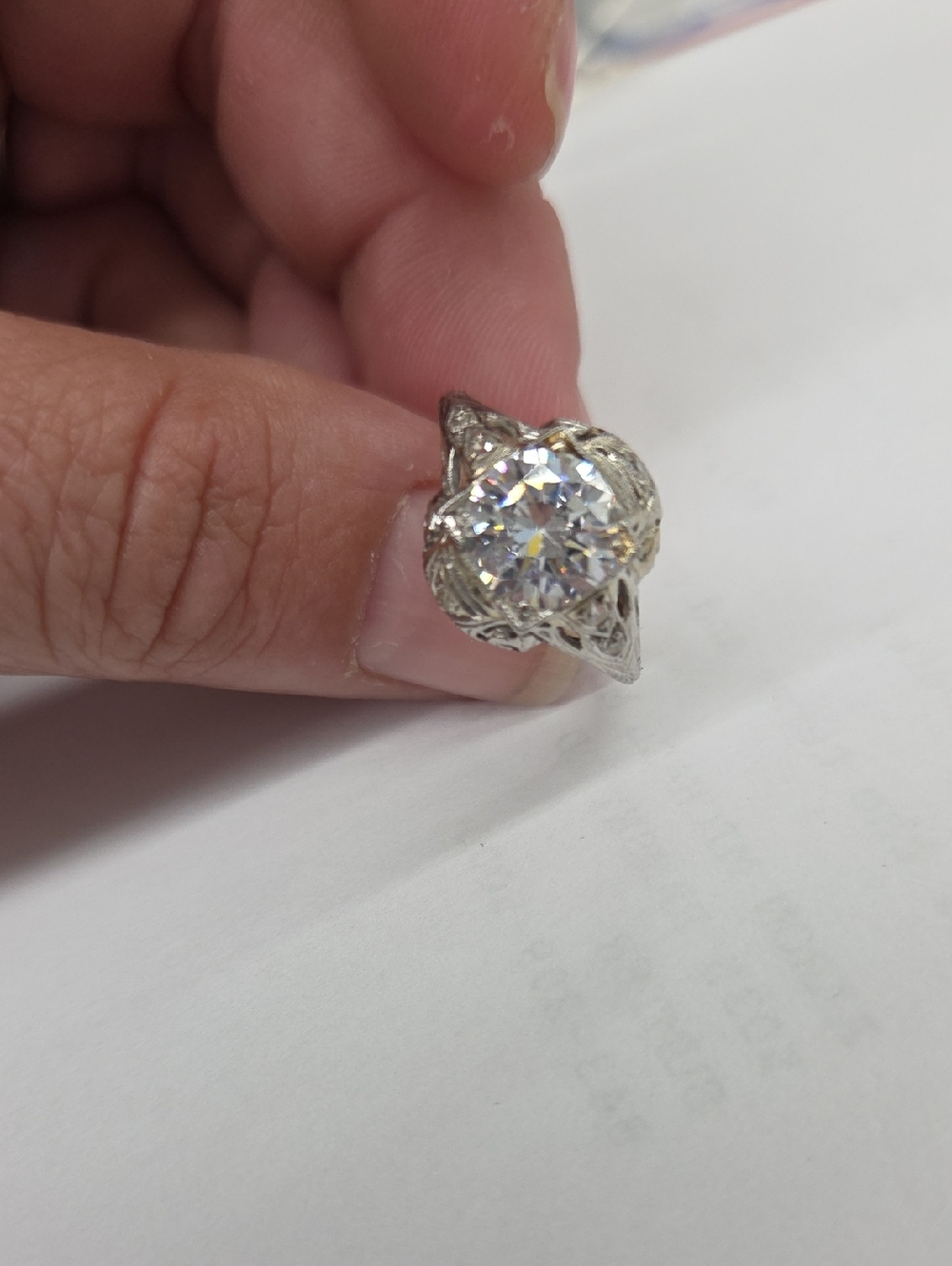 Platinum Art Deco Ring